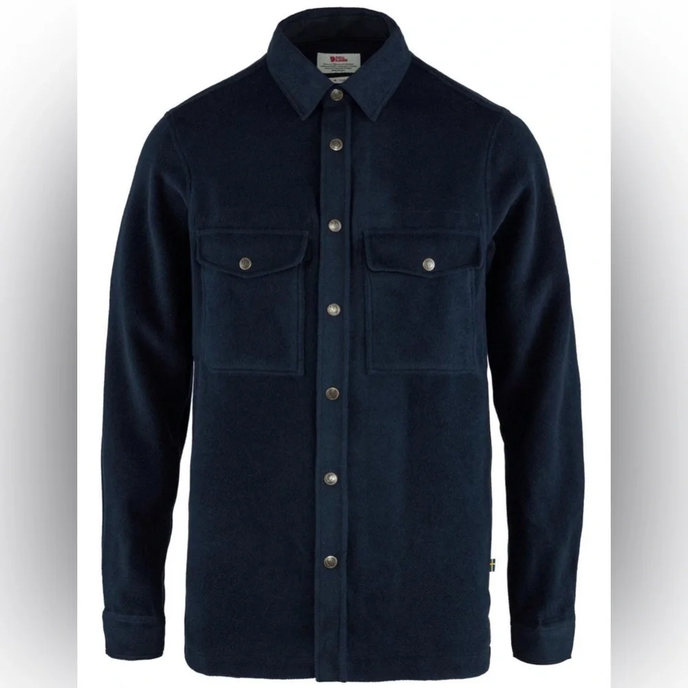 FJALLRAVEN CANADA SOLID SHIRT - NIGHT SKY Navy Blue Men’s Small Button Up NWT